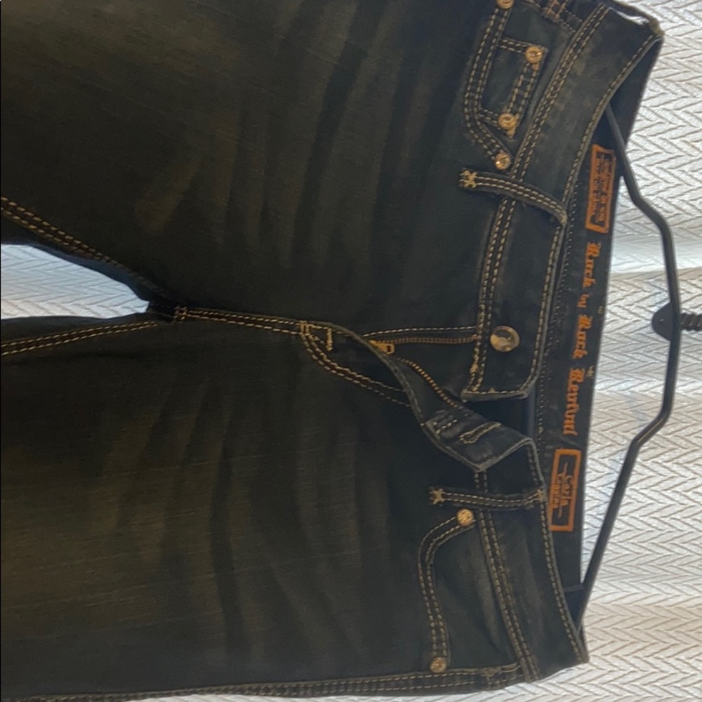 Rock revival bling skinny, dark wash 28R
